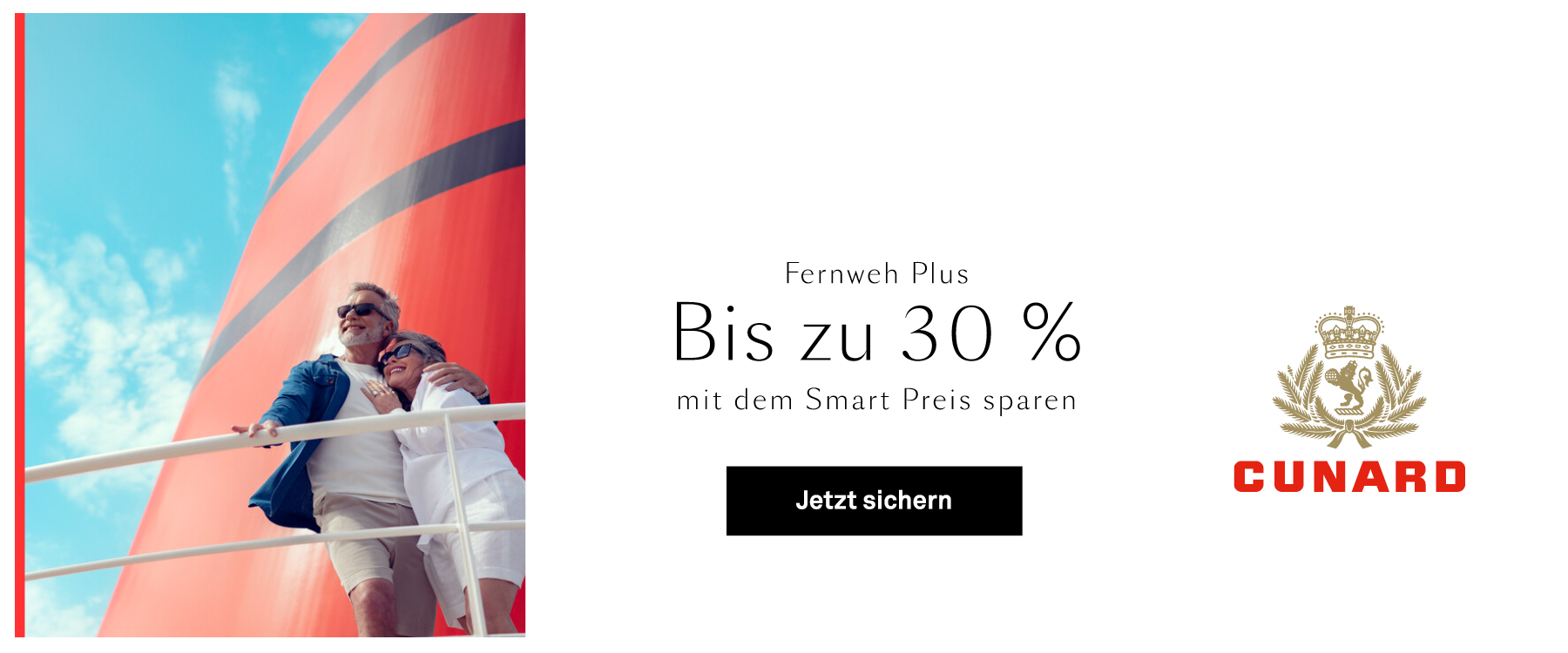 Miniaturbild, Paar an der Reling vor dem Schornstein der Queen Anne